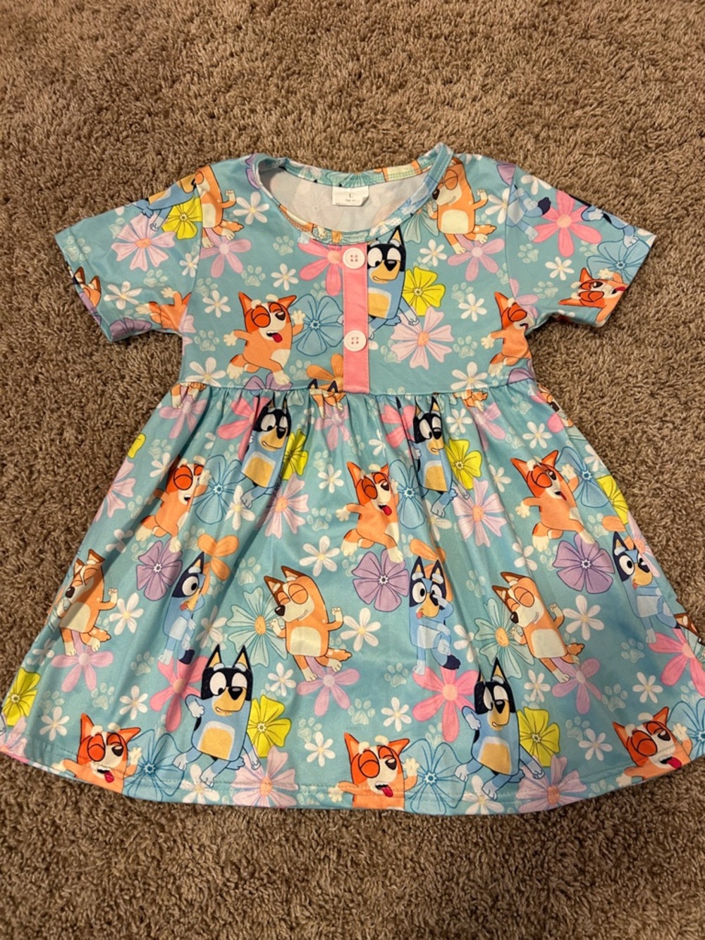 Girls Bluey Tropical Shirt, Size 4T